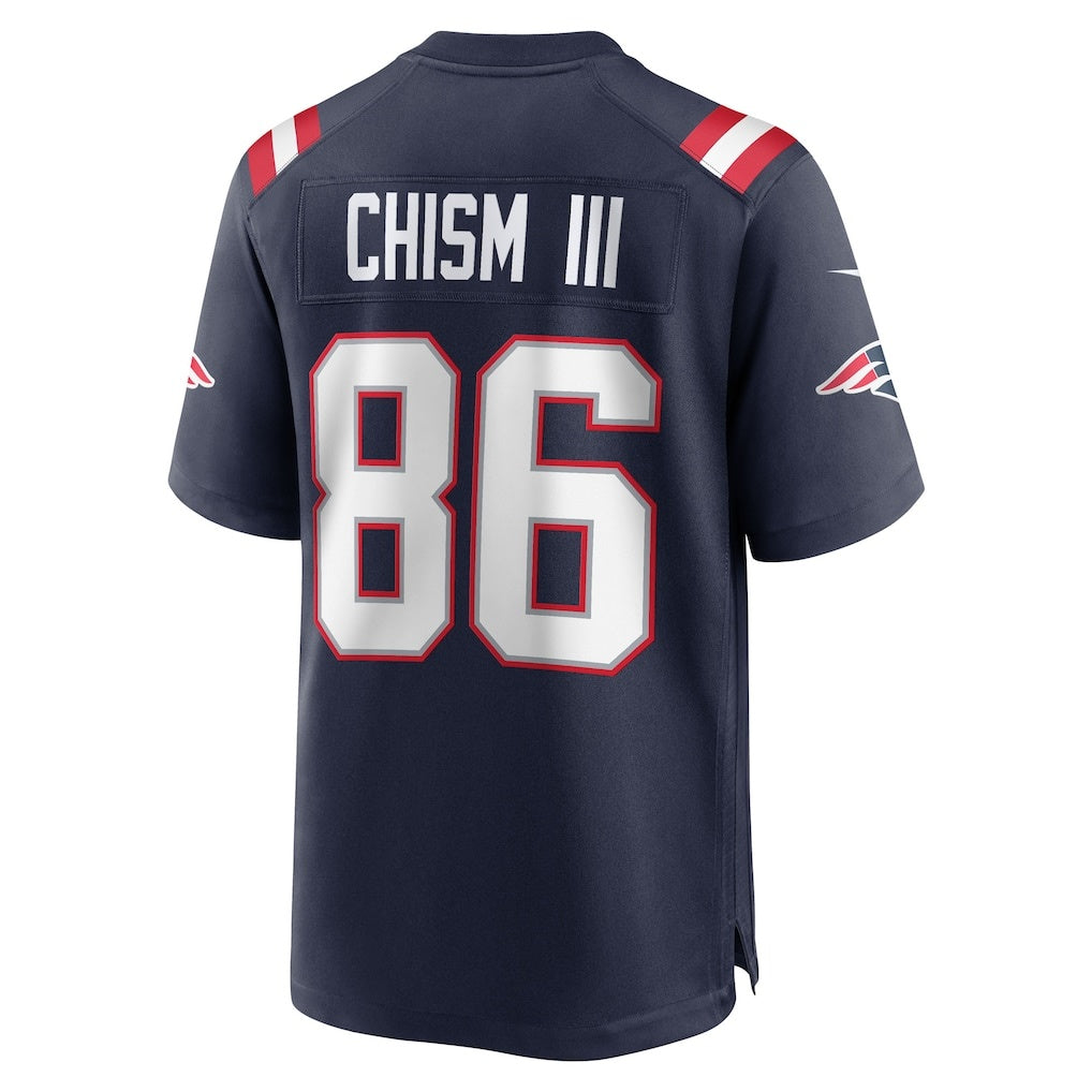 NE.Patriots #86 Efton Chism III Navy Team Game Stitched American Football Jerseys