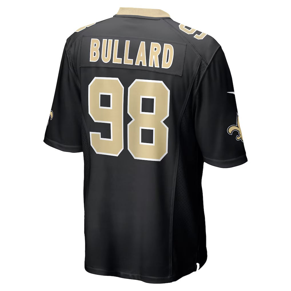 NO.Saints #98 Jonathan Bullard Black Team Game Stitched American Football Jersey