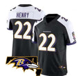 B.Ravens #22 Derrick Henry Black Maryland Patch Vapor Limited Jersey ¨C All Stitched American Football Jerseys