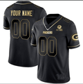 Custom GB.Packers Home Patch Gold Vapor ¨C All Stitched Football Jerseys