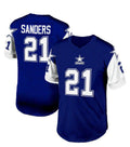 D.Cowboys #21 Deion Sanders Mitchell & Ness Navy 1995 Legacy Replica  Stitched American Football Jerseys