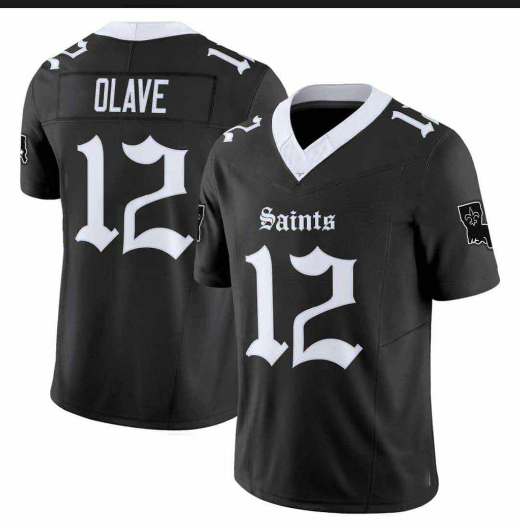 NO.Saints #12 Chris Olave Gothic Lone Star Edition' Vapor Limited Jersey - All Stitched American Football Jerseys