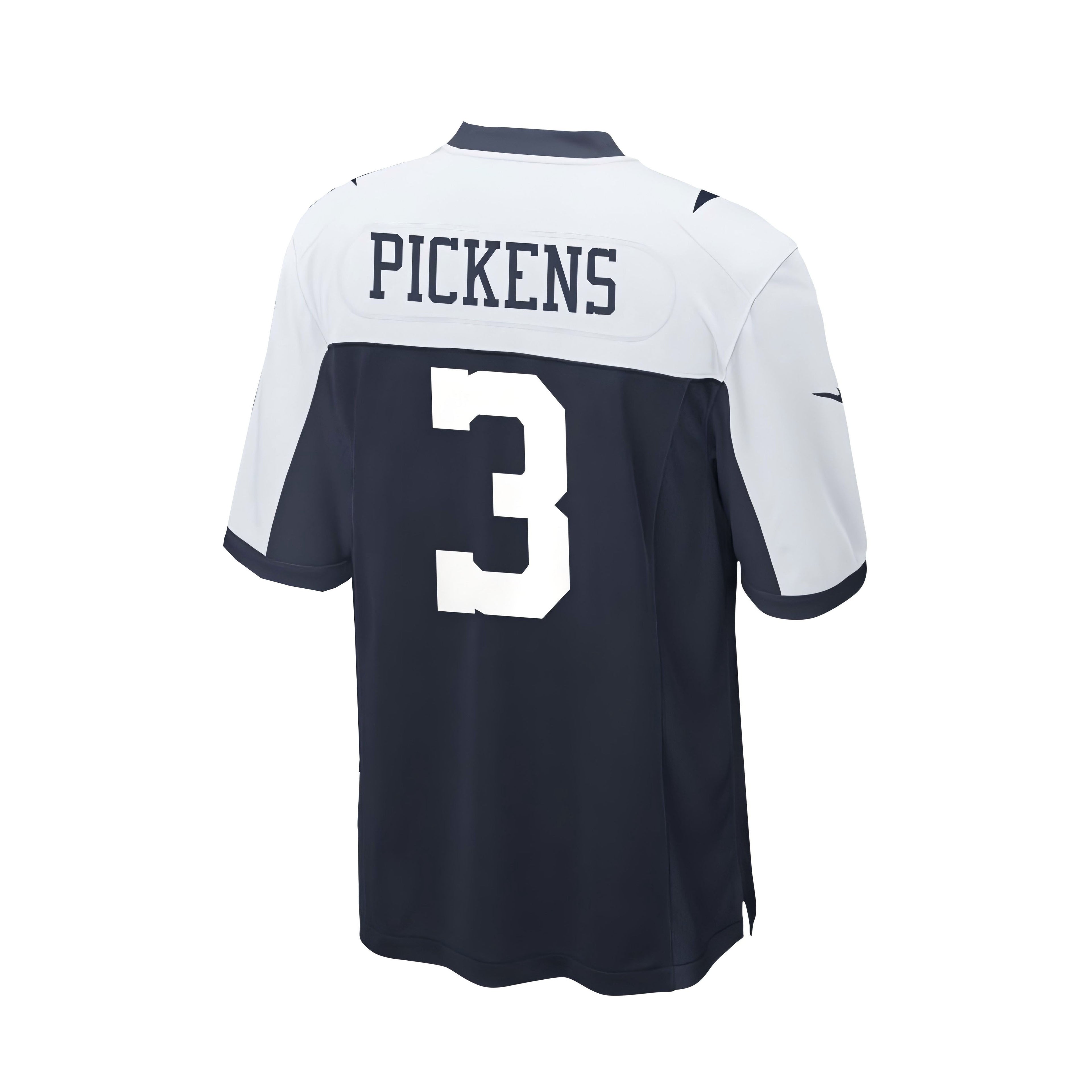 D.Cowboys #3 George Pickens Navy Alternate Game American Football Jersey